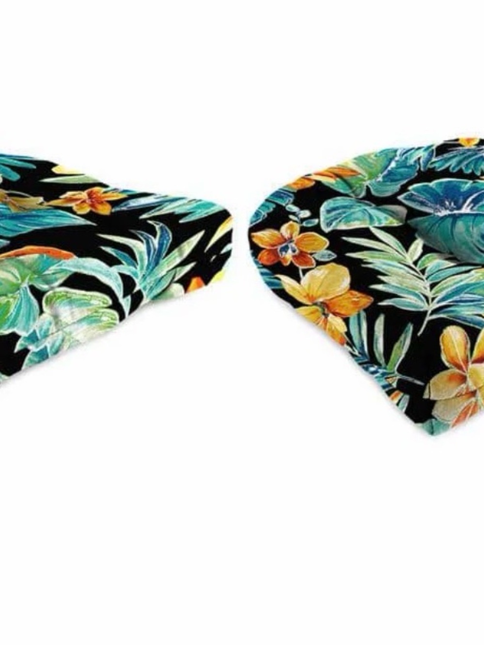 2 Outdoor Chair Cushions Set New Patio Floral Seat Square 18x18x4